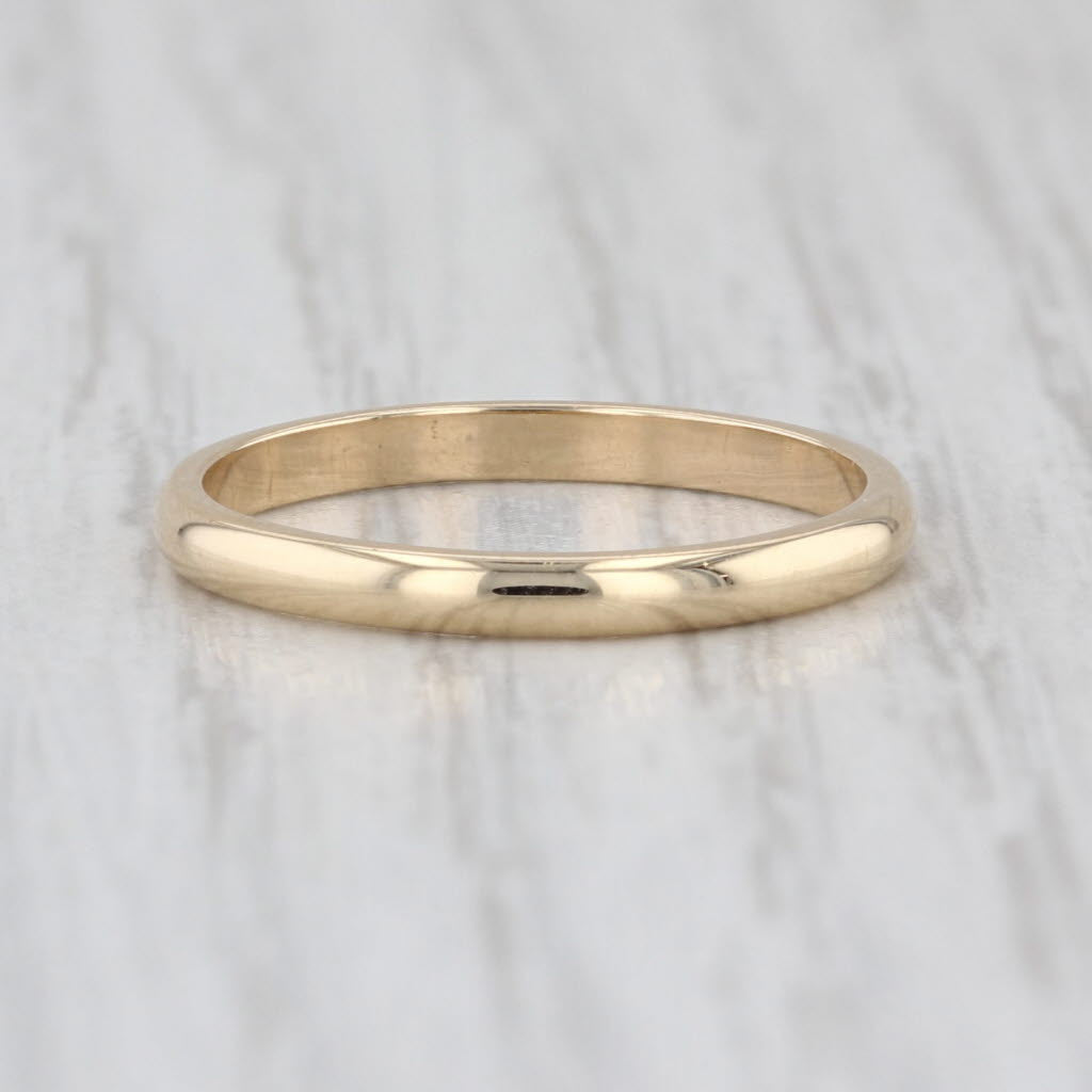 New Classic Women's Wedding Band 14k Yellow Gold Size 5.5 Stackable Ring