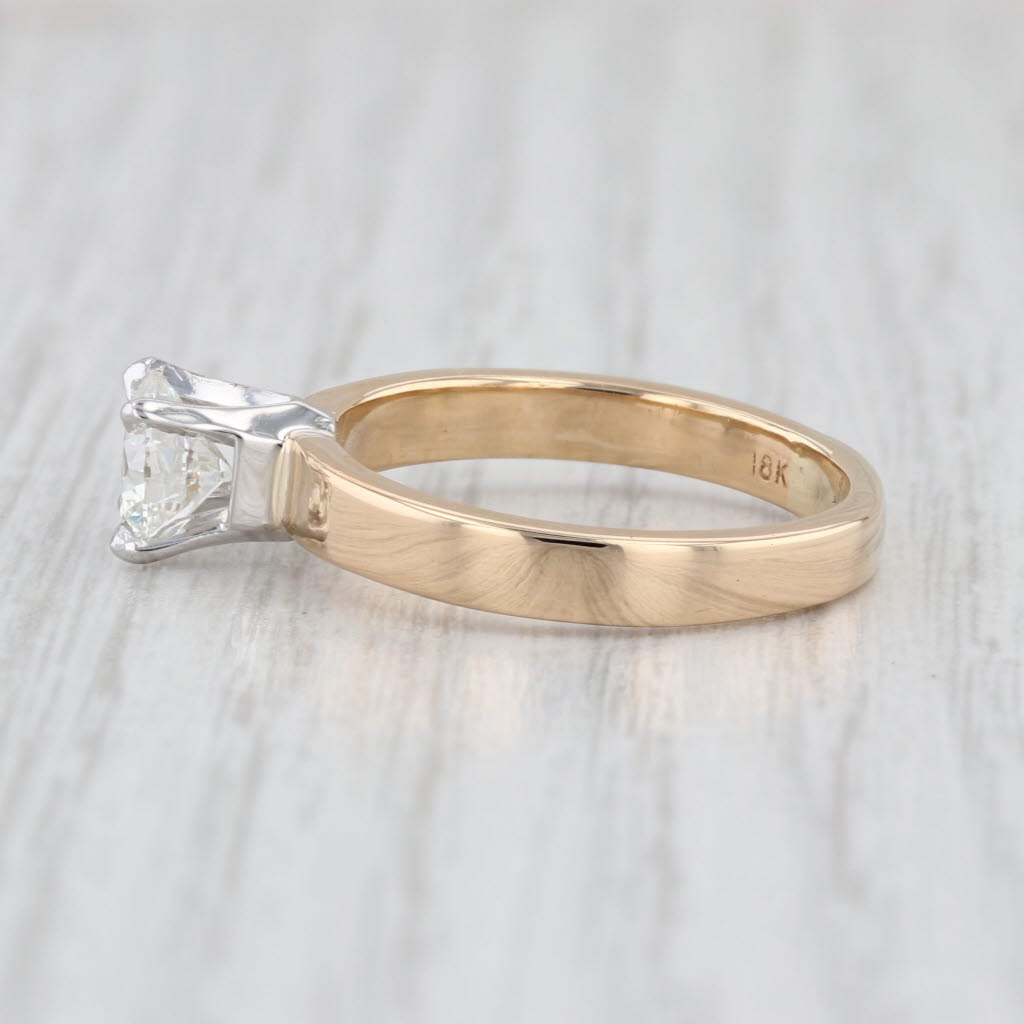 GIA 1.07ct VS2 H Diamond Solitaire Engagement Ring 18k Gold Size 8.25-8.5