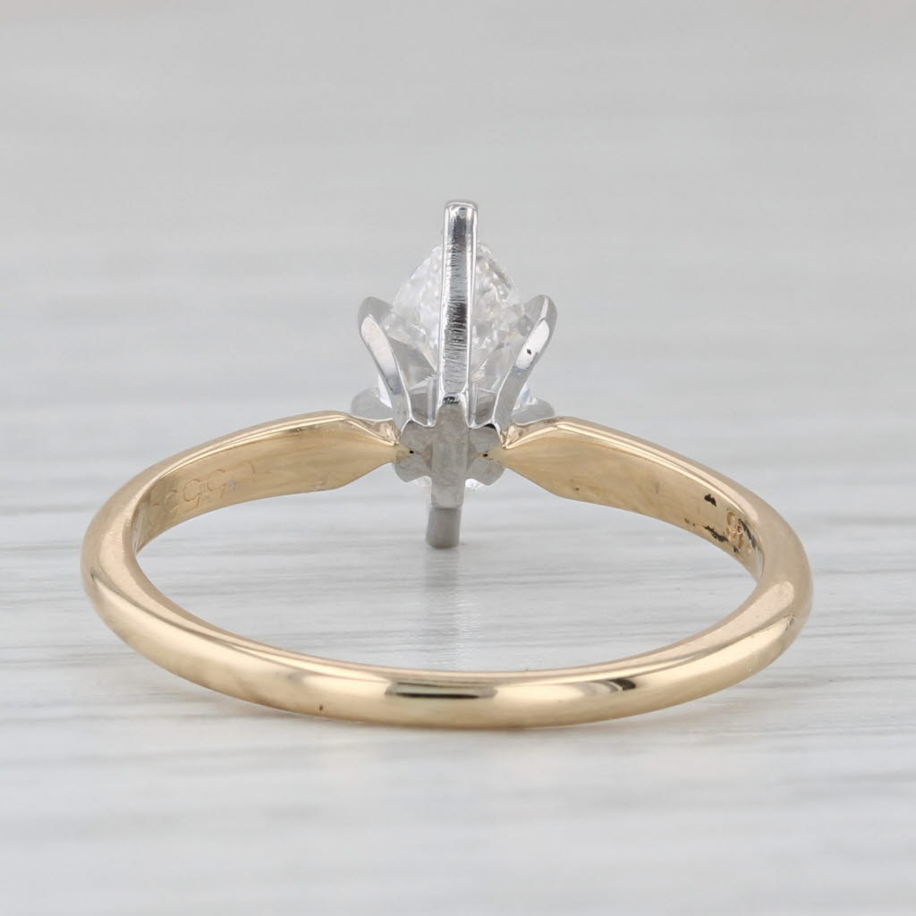 Gray 0.49ct Marquise Diamond Solitaire Engagement Ring 18k Gold Platinum Size 5.25