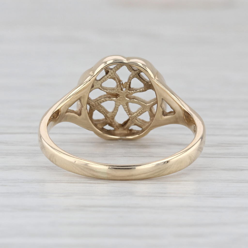 Vintage Celtic Knot Ring 9k Yellow Gold Size 8.25 British Hallmarks