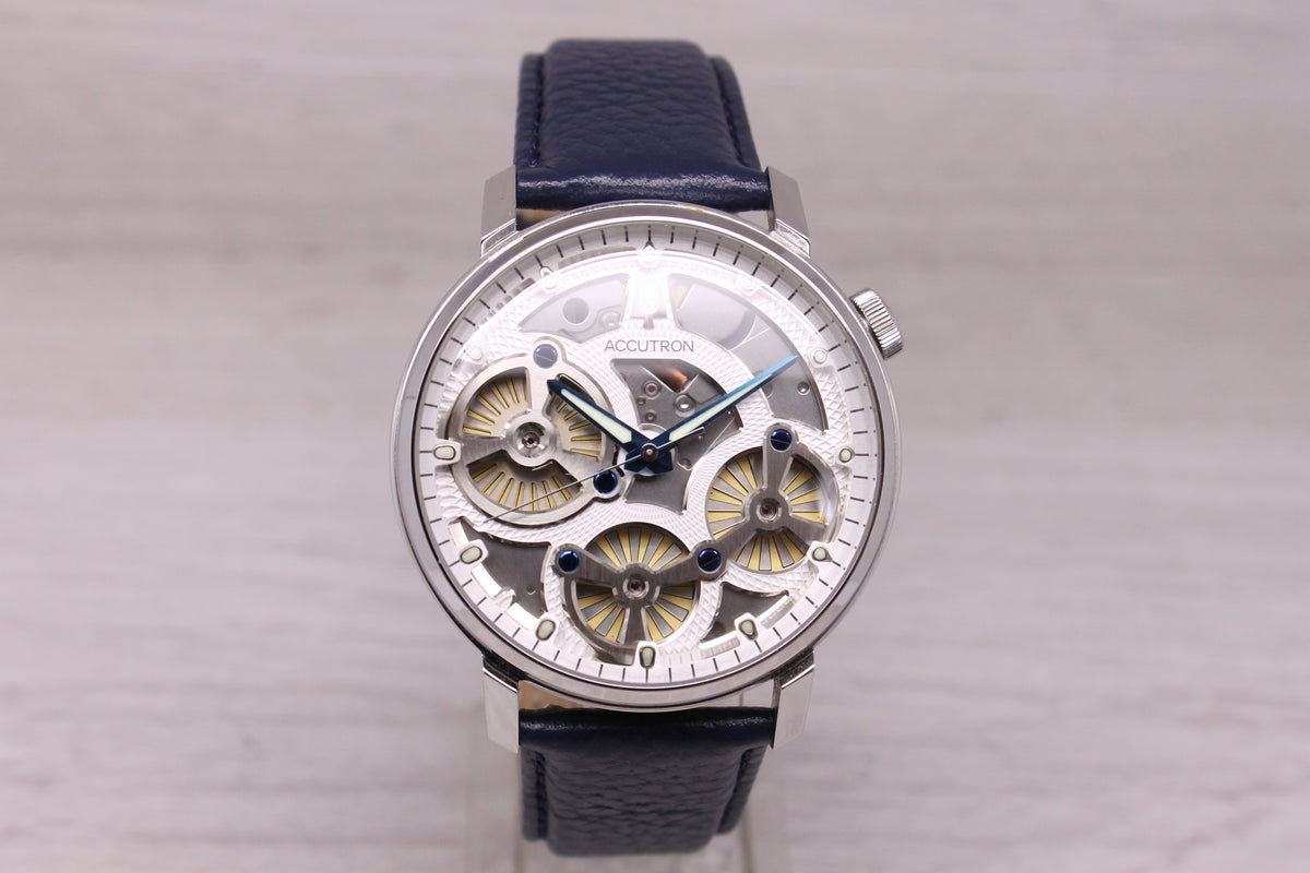 Bulova Accutron Electrostatic Spaceview Evolution Blue 43.5mm 26A209 Box & More