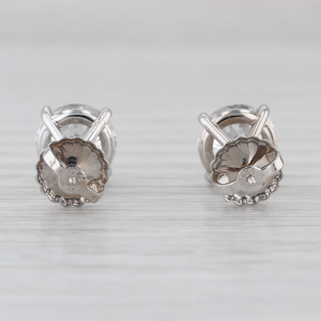4.51ctw IGI Lab Grown Diamond Stud Earrings VS1 E 14k White Gold Studs