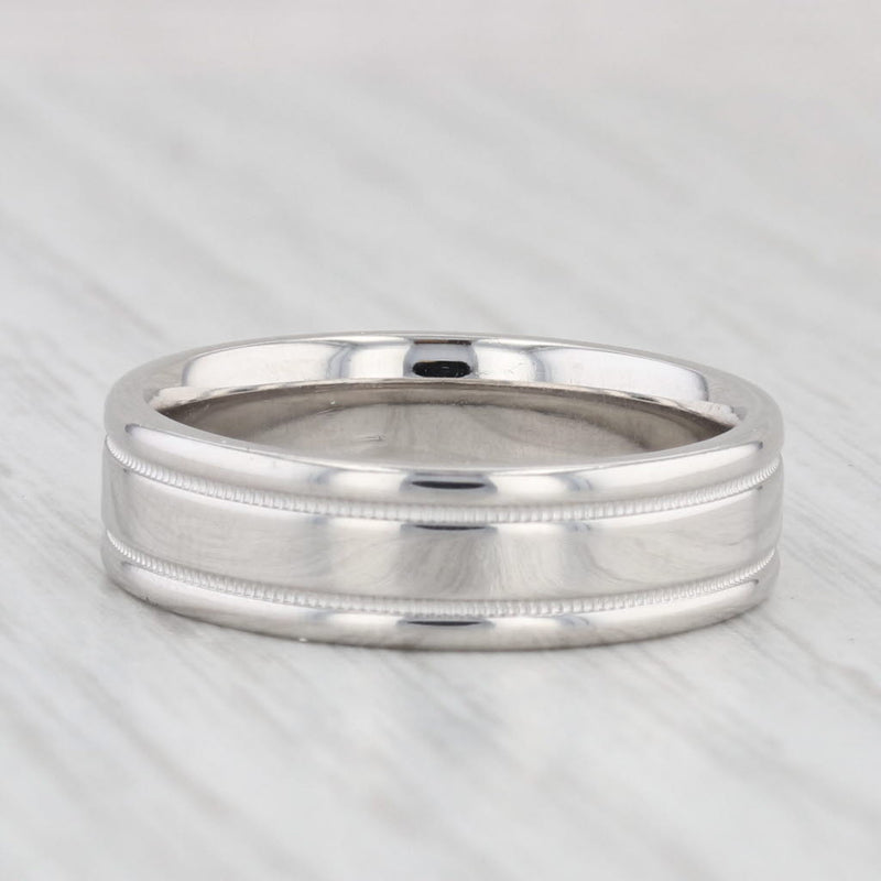 Scott Kay Men's Wedding Band 950 Platinum Ring Reeded Edge
