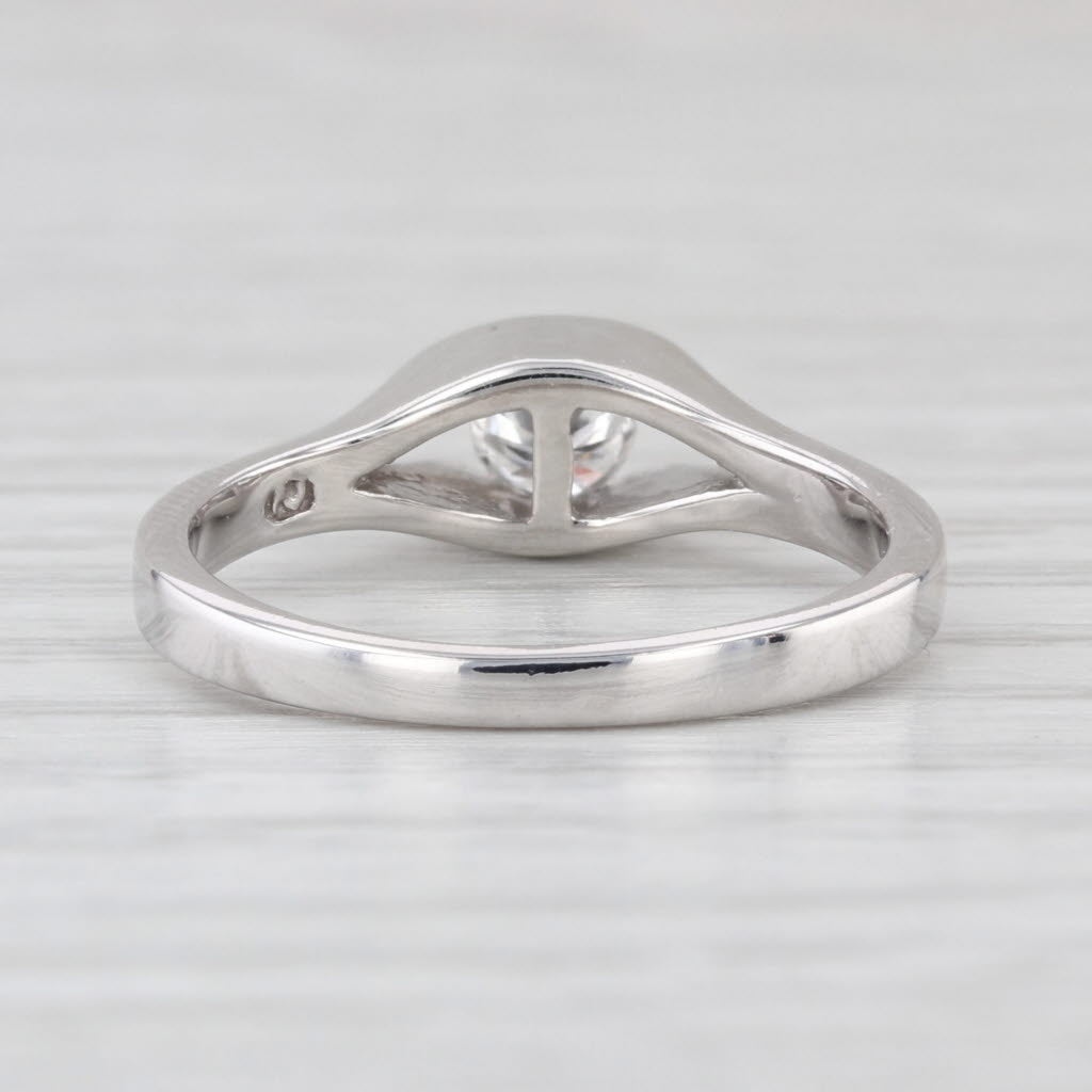 0.28ct Diamond Solitaire Engagement Ring 14k White Gold Size 6