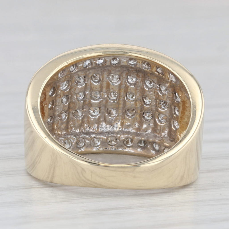 0.55ctw Diamond Ring 10k Yellow Gold Size 7.25 Cocktail