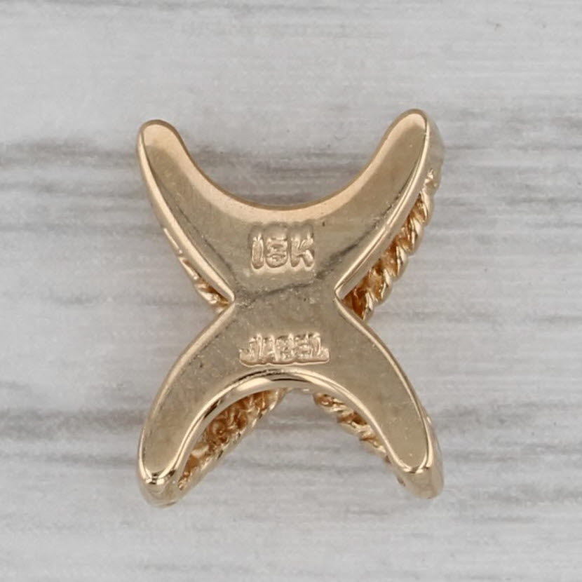Gray Jabel X Slide Charm Bracelet Spacer 18k Yellow Gold Vintage