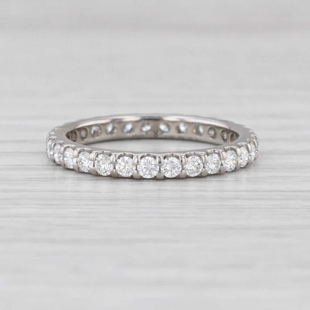 1ctw Diamond Platinum Eternity Band Size 7 Stackable Wedding Anniversary Ring