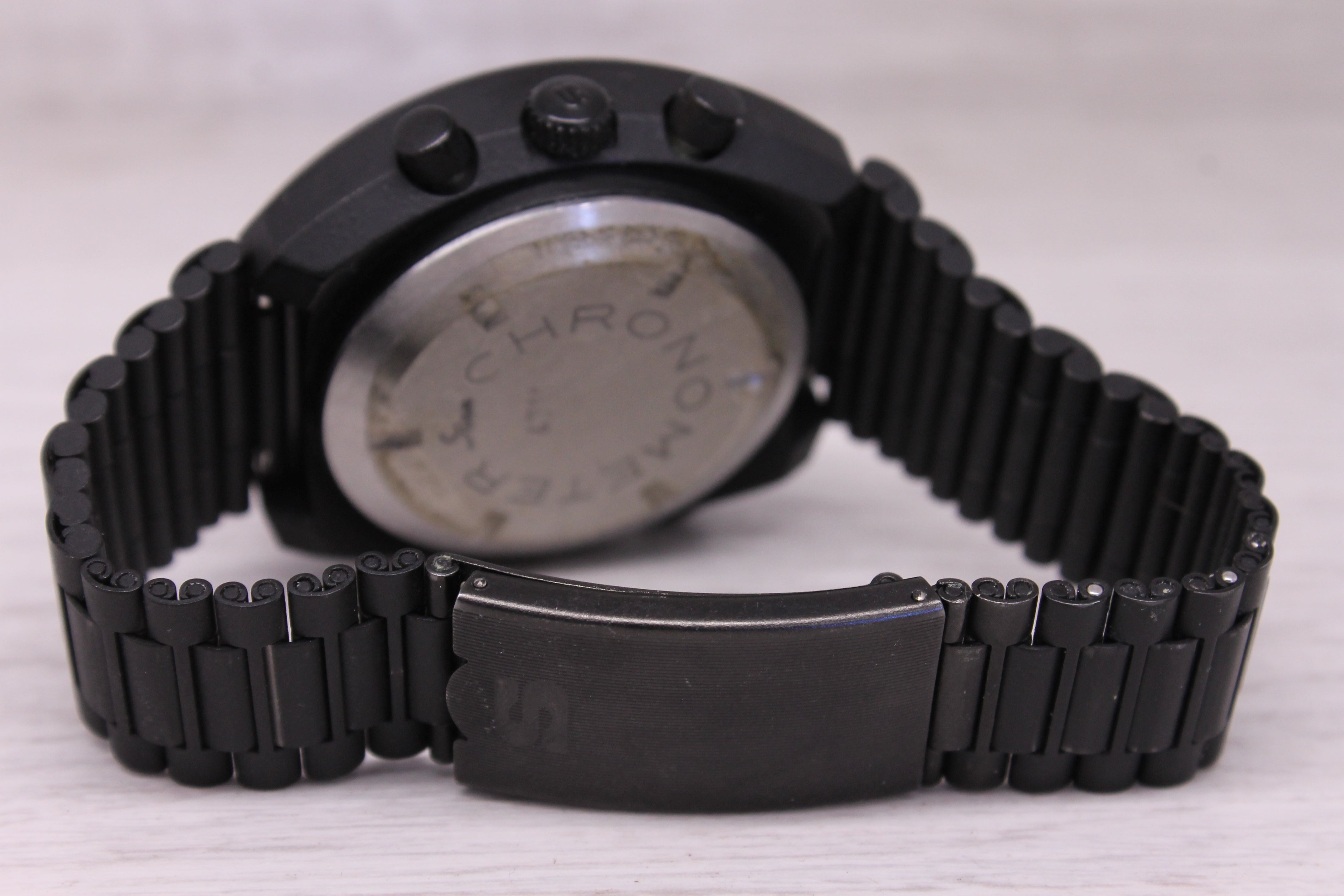 Vintage Sinn 140 43mm Black PVD Automatic Chronograph Near Mint Rare Setup