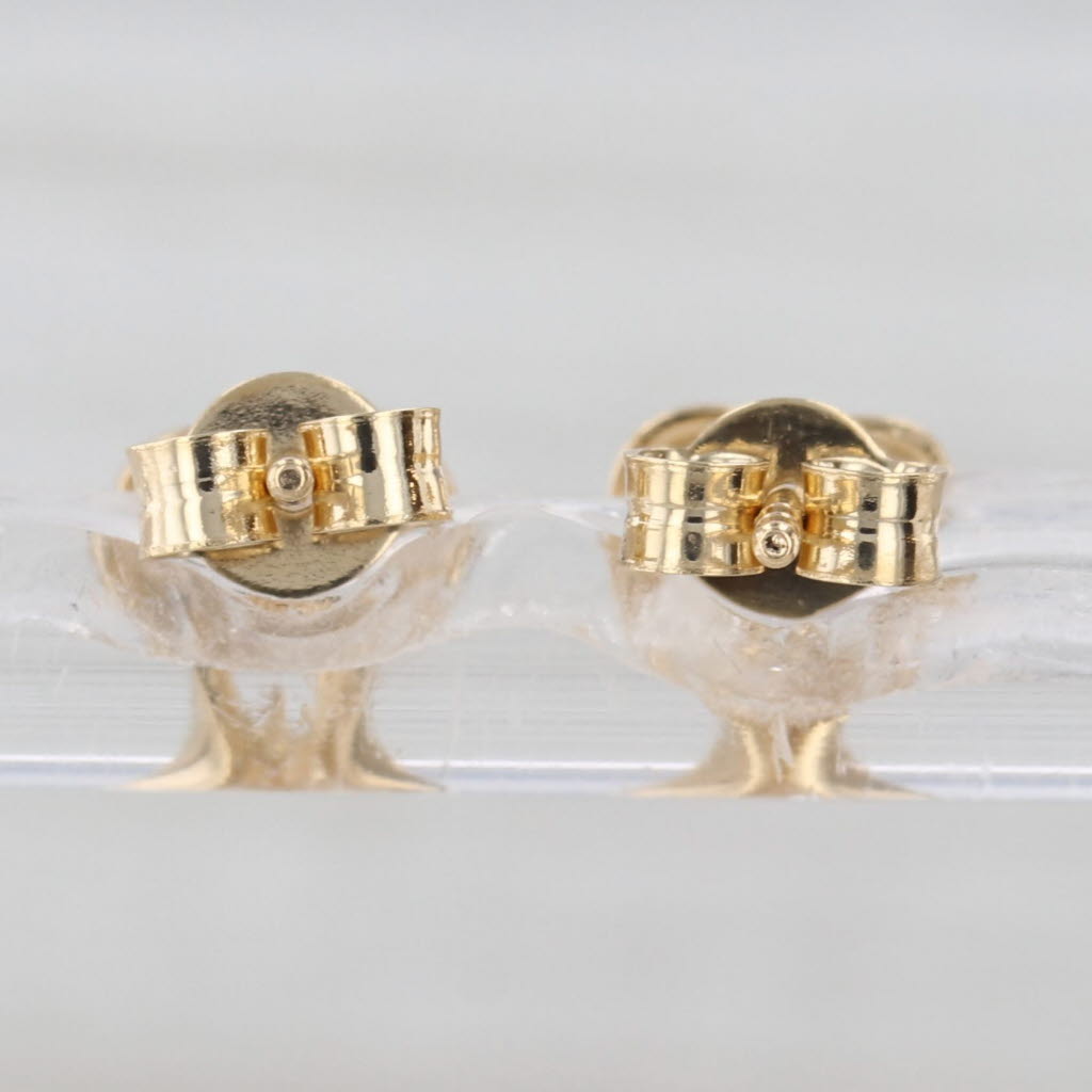 Small Butterfly Heart Stud Earrings 18k Yellow Gold Studs