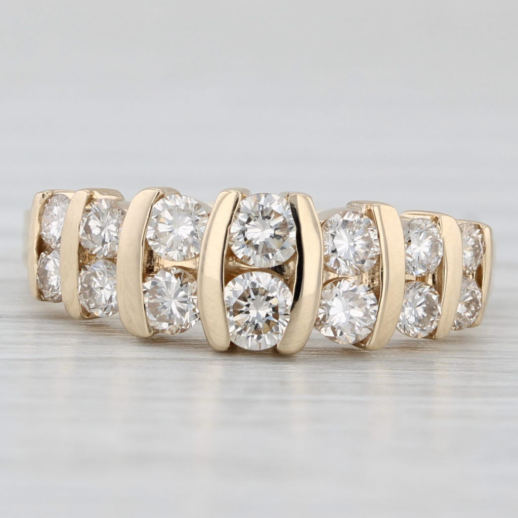 0.60ctw Diamond Ring 14k Yellow Gold Size 6.75 Stackable Wedding Anniversary