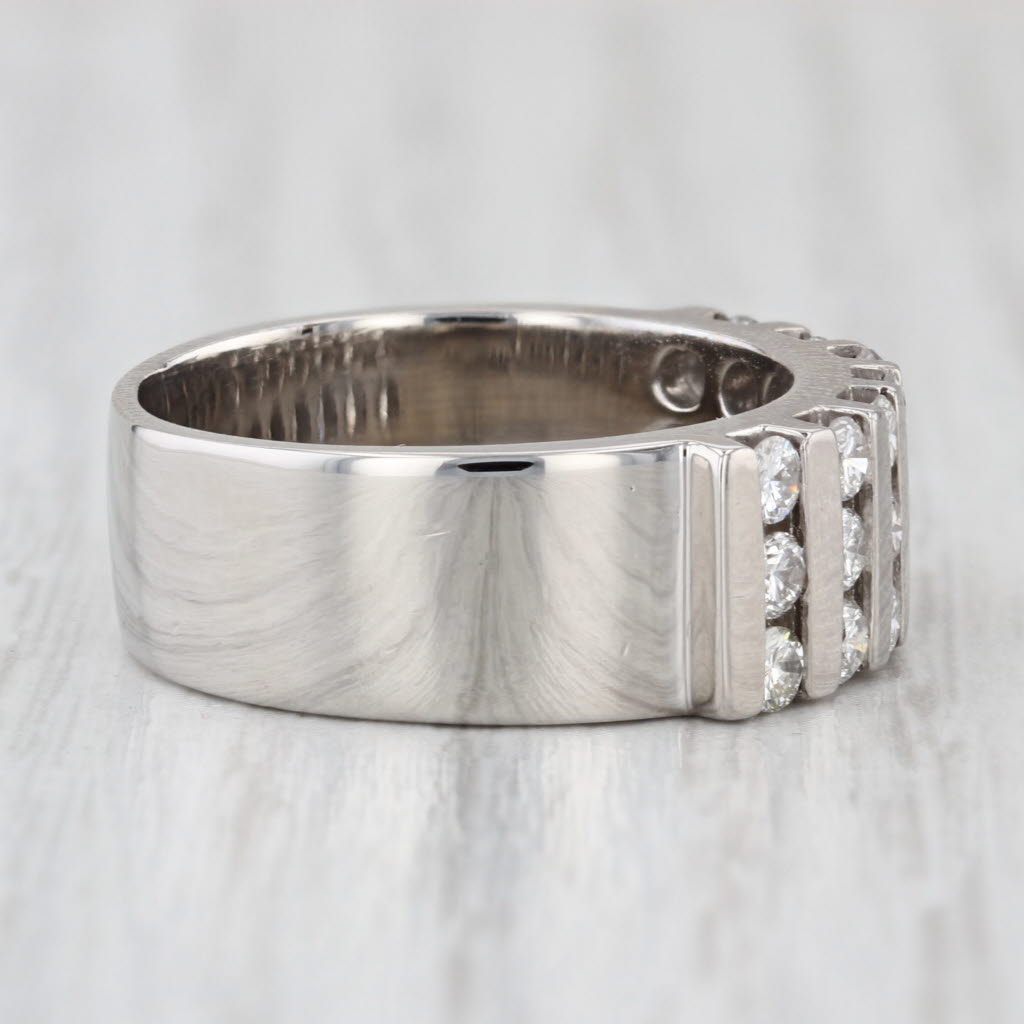 0.85ctw Diamond Ring Platinum Size 7.5 Anniversary Band Stackable