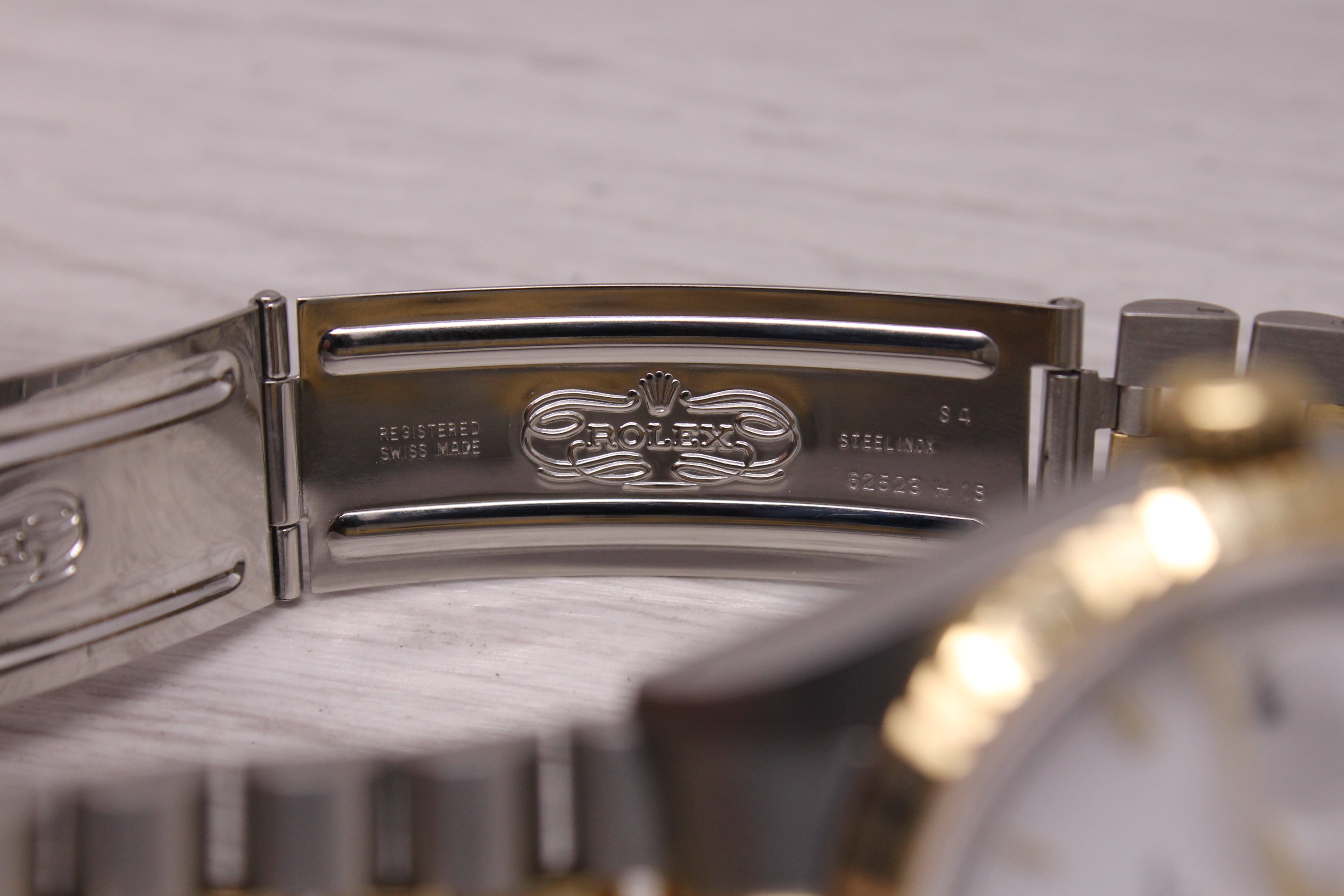 Vintage 1993 Rolex Datejust 16233 18k Steel Mens Watch Jubilee Box Papers Roman