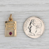 Miller Brewing Company Service Charm 10k Gold Ruby Keepsake