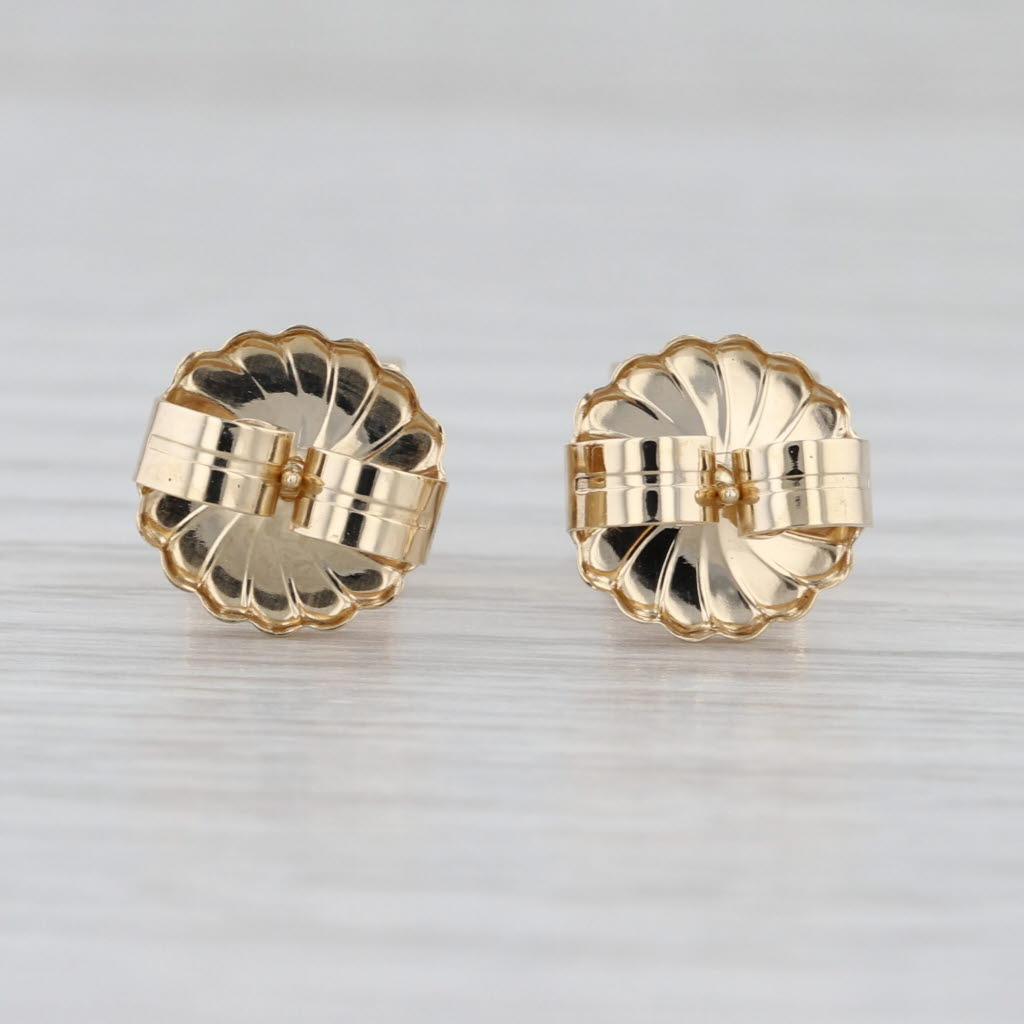 0.50ctw Diamond Princess Stud Earrings 14k Yellow Gold Square Studs