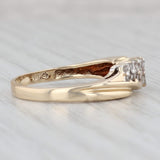 Light Gray 0.20ctw Diamond Wedding Band 10k Yellow Gold Sz 7.25 Stackable Anniversary Ring