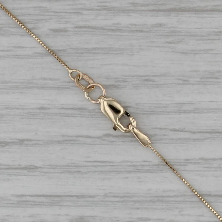 0.45ctw Diamond 3-Stone Journey Pendant 14k Yellow White Gold 20" Box Chain