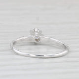 0.20ct Round Diamond Solitaire Ring 14k White Gold Size 6.25