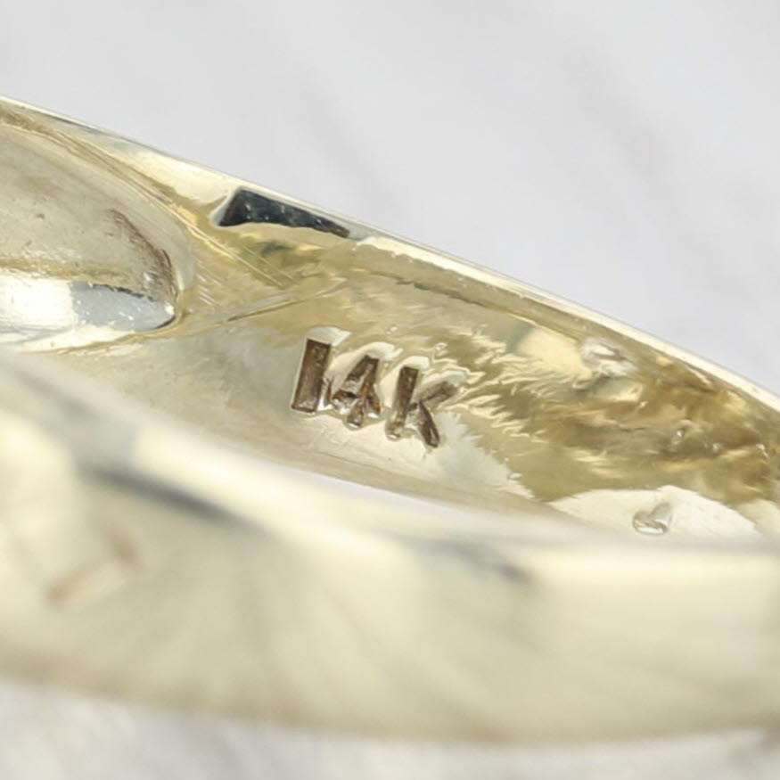 Light Gray Vintage 0.50ct Diamond Solitaire Ring 14k Yellow Gold Floral Art Deco Engagement