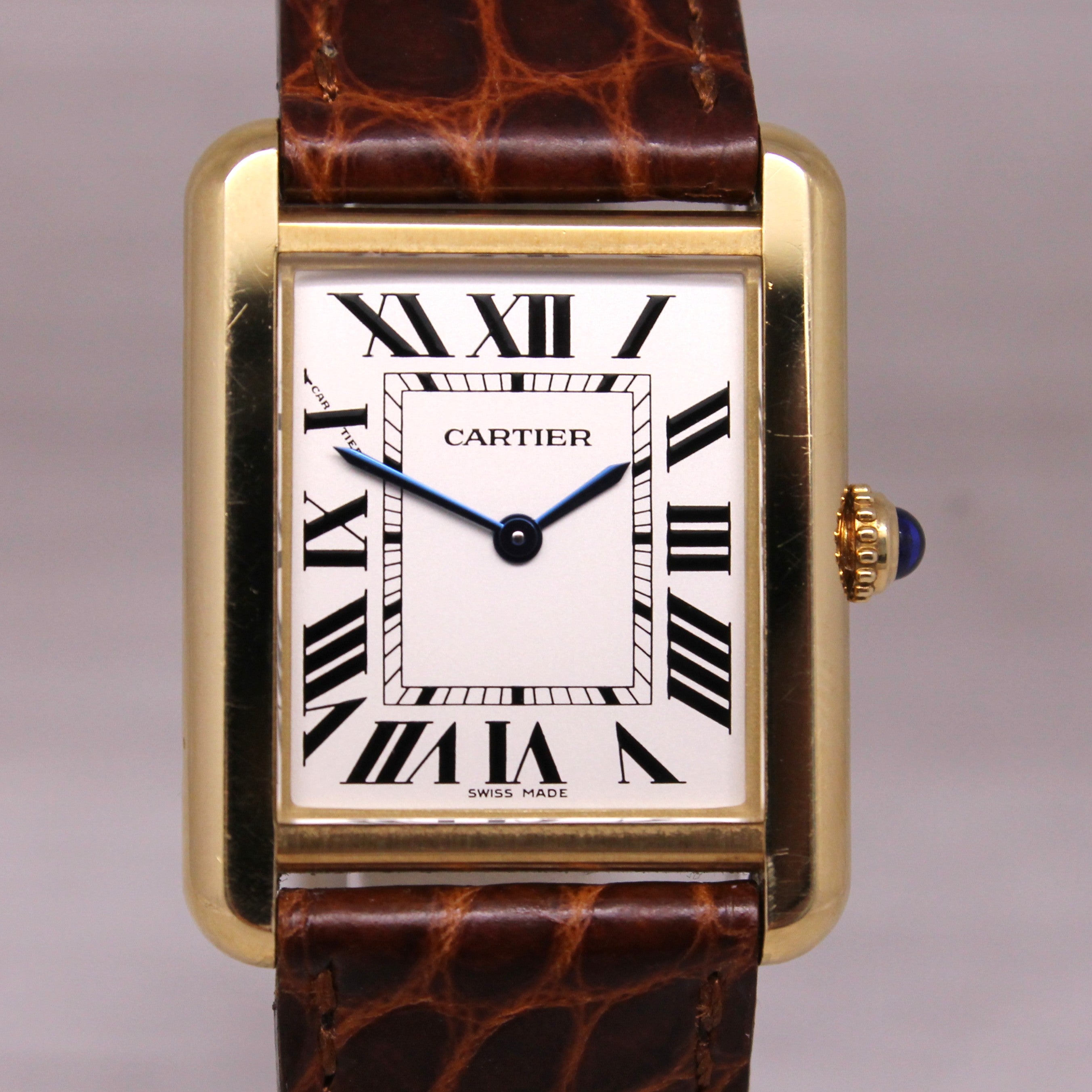 Cartier Tank Solo 2743 24mm 18k Yellow Gold & Steel Quartz Watch w/ 18k Buckle