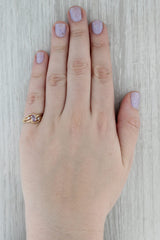 0.44ct Oval Amethyst Diamond Ring 10k Yellow Gold Size 7 Bypass