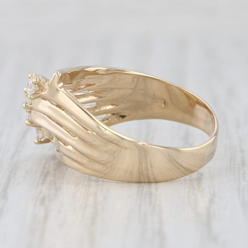 0.17ctw Diamond Stacked Ring 14k Yellow Gold Size 8.75-9 Cocktail