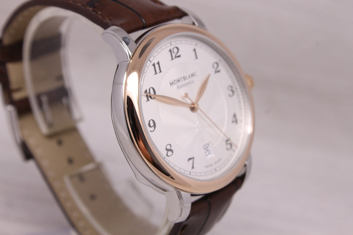 Montblanc Star Legacy 39mm Automatic Men's Watch Swiss Steel Date 117577 MINT