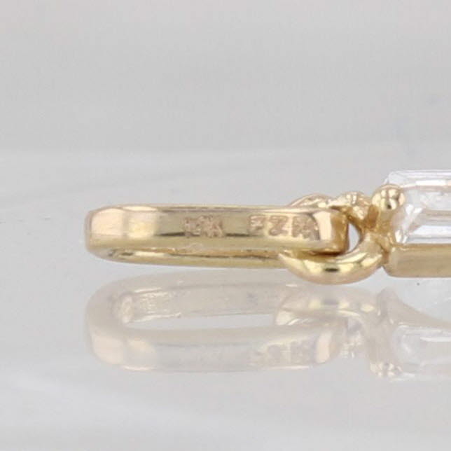 0.57ctw Cubic Zirconia Cross Pendant 14k Yellow Gold