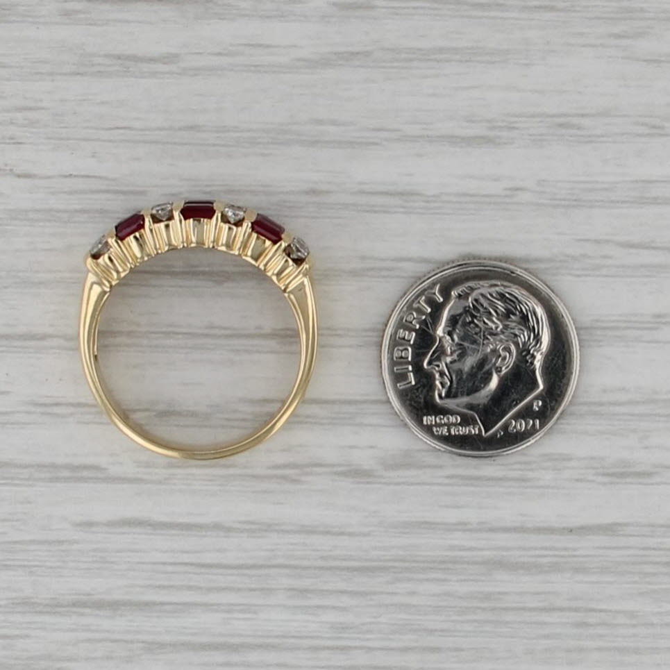 1.56ctw Ruby Diamond Ring 18k Yellow Gold Size 8