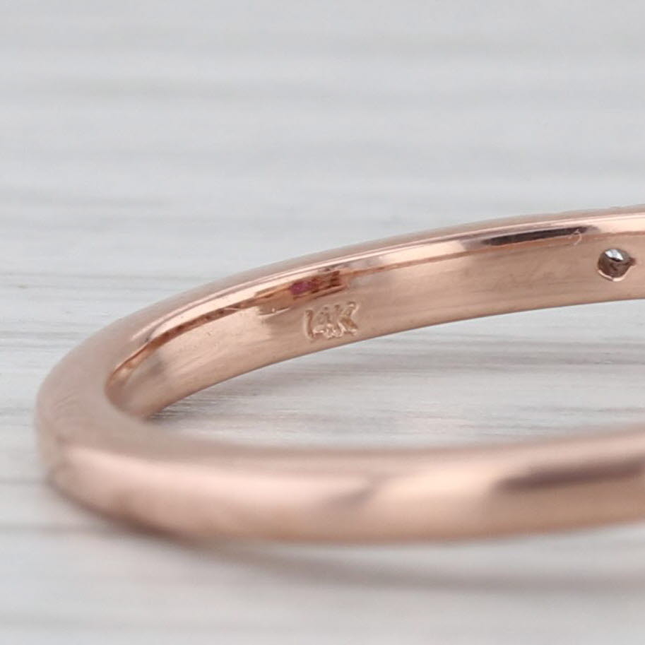 0.60ctw Ruby Diamond Halo Ring 14k Rose Gold Size 7 Engagement