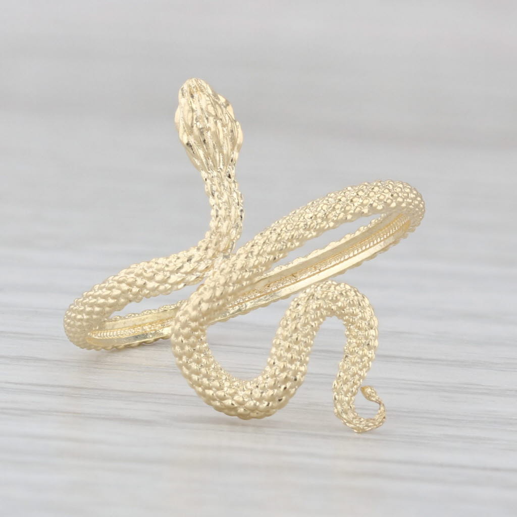 New Snake Ring 14k Yellow Gold Size 8.25 Statement