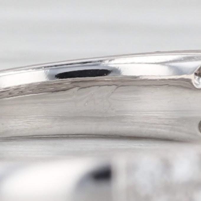 0.33ctw Pave Diamond Wedding Band 14k White Gold Sz 8 Stackable Annivesary Ring