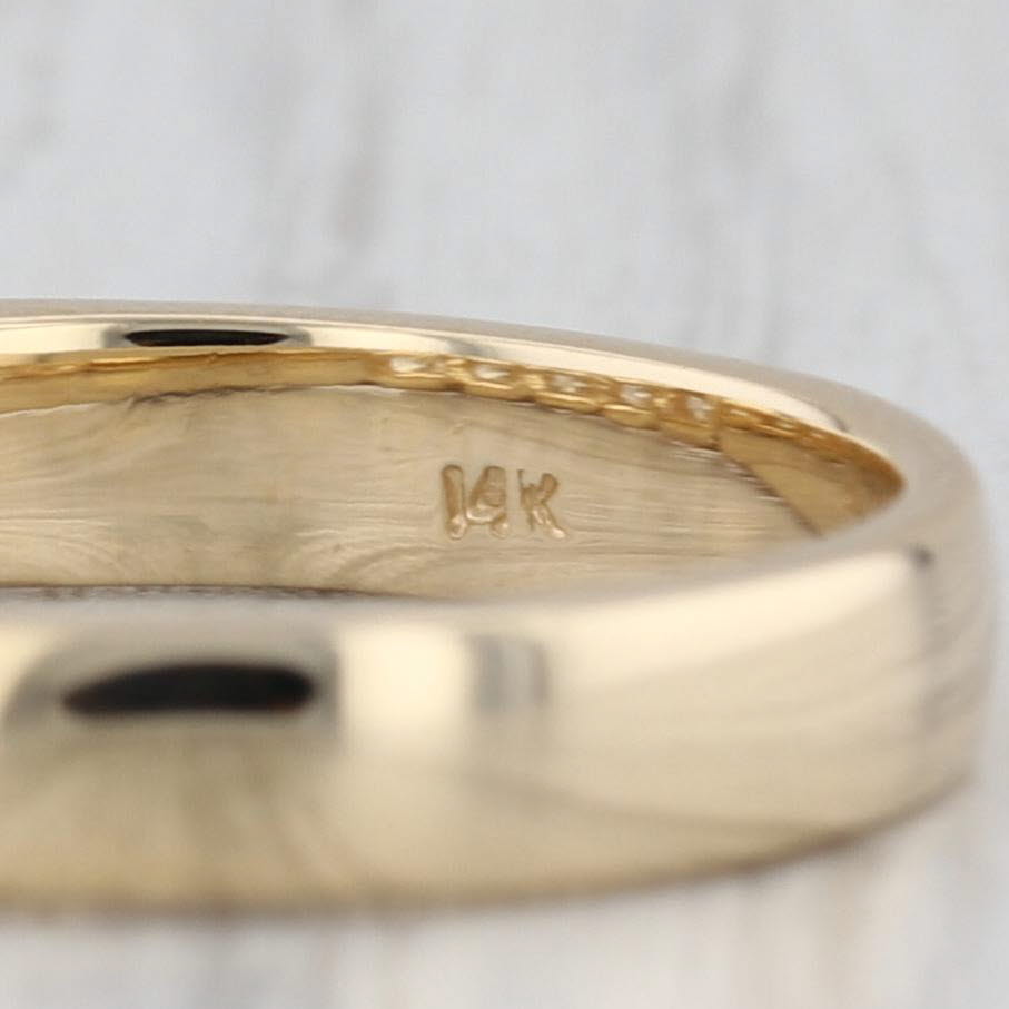 1ctw Diamond Wedding Band 14k Yellow Gold Size 6.5 Stackable Anniversary Ring