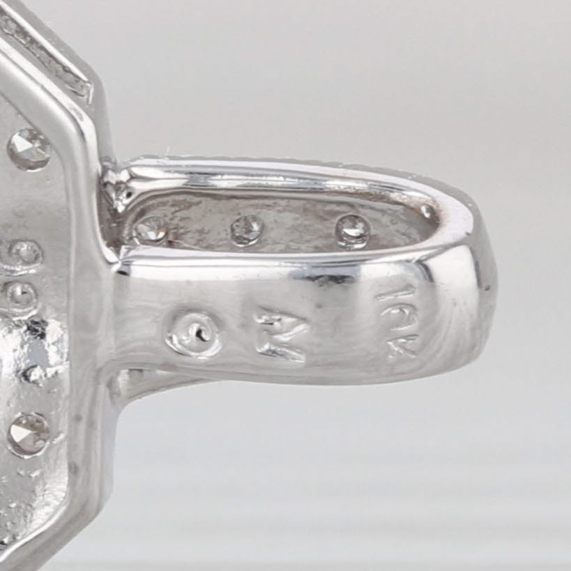 1.38ctw Aquamarine Diamond Pendant 14k White Gold