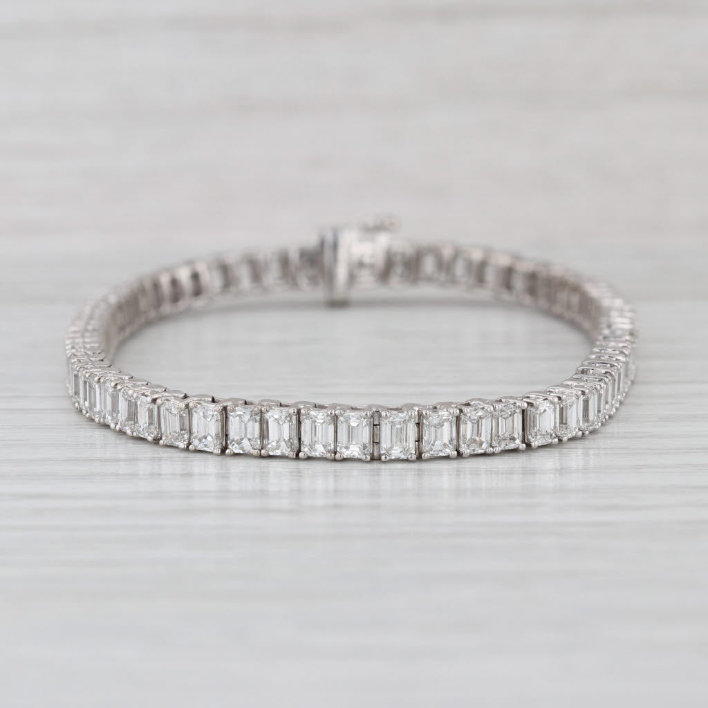 12.40ctw Diamond Tennis Bracelet 14k White Gold 7" 4mm