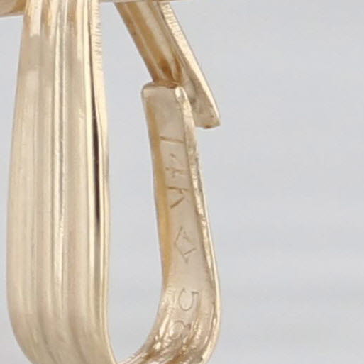 Vintage 0.34ctw Diamond Tapering Framed Cross Pendant 14k White Yellow Gold