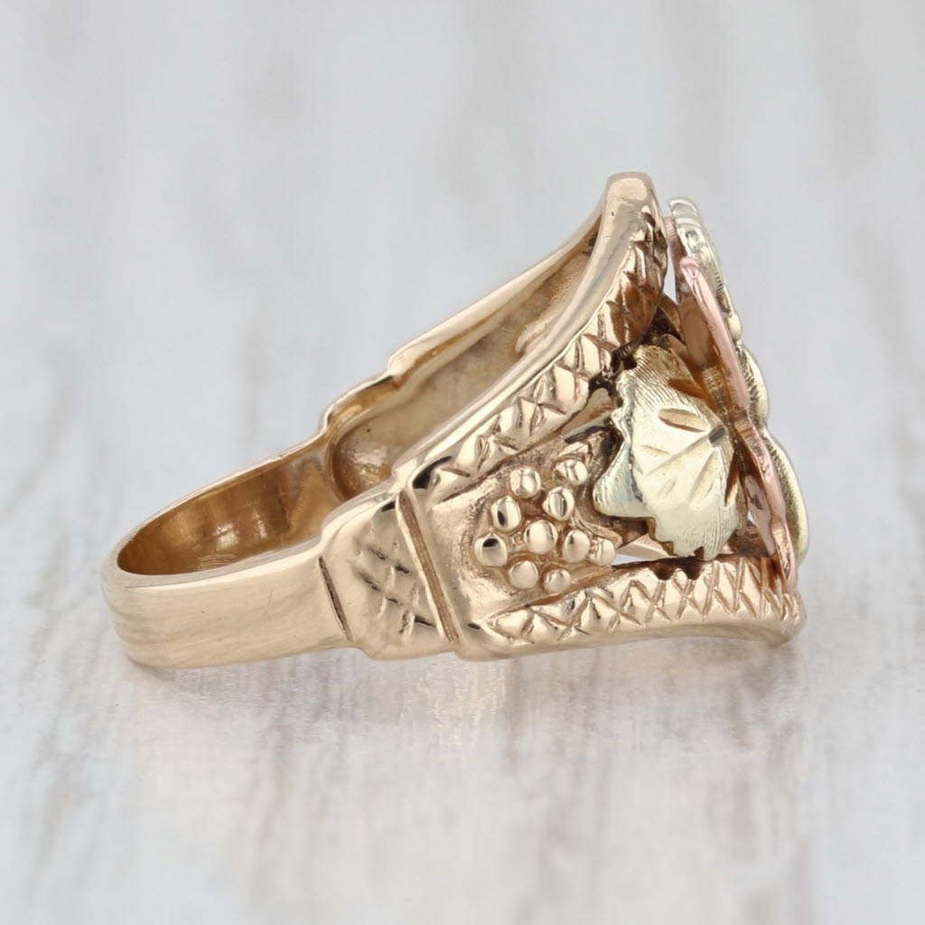 Black Hills Gold Butterfly Ring 10k Yellow Green Rose Gold Size 4.5 Dakota West