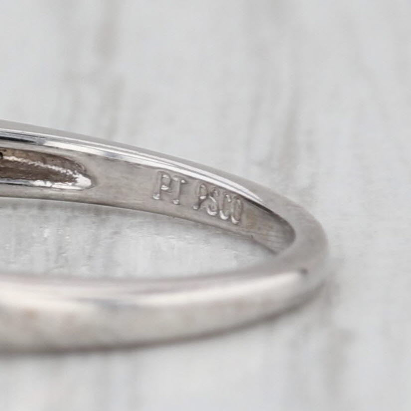 0.76ctw Diamond Wedding Band 900 Platinum Size 6.75 Anniversary Ring