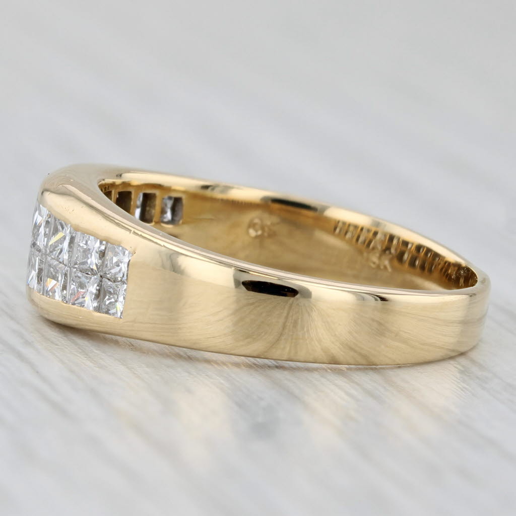 Light Gray 0.59ctw Diamond Ring 18k Yellow Gold Size 8.5 Wedding Band