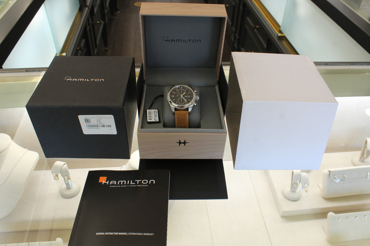 Hamilton Khaki Automatic Chronograph 42mm Steel Watch Swiss H71616535 MINT