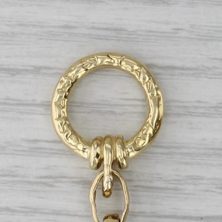 Slane & Slane Elongated Cable Chain Bracelet 18k Yellow Gold 7.5" Toggle Clasp