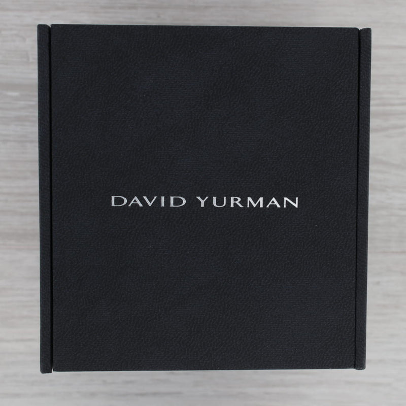 David Yurman 2.25ctw Diamond Belt Buckle Bangle Bracelet Sterling Silver Box