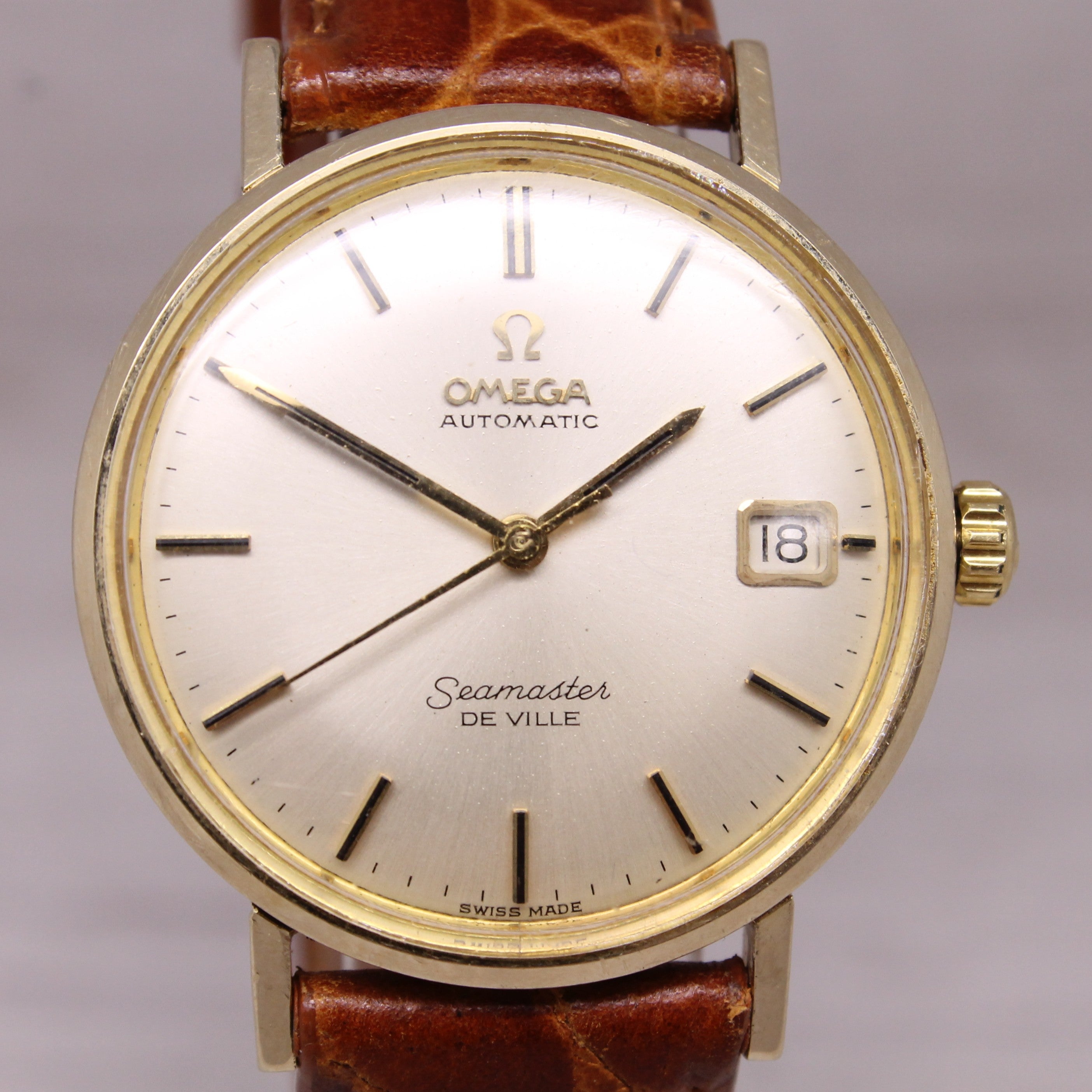 Vintage 1966 Omega Seamaster 14k Solid Gold Mens Automatic Watch c560 Original