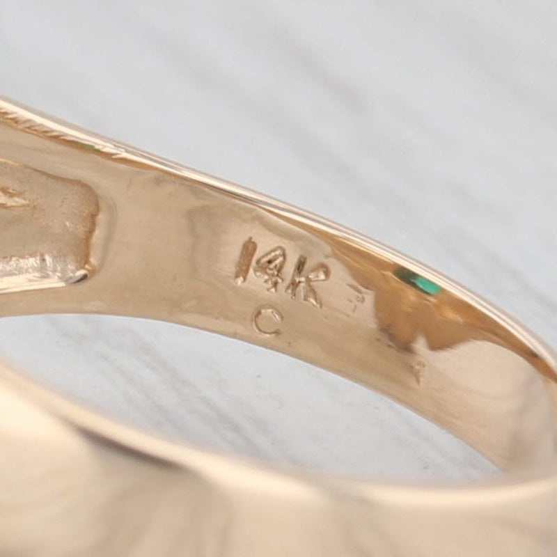 1.85ctw Lab Created Emerald Diamond Ring 14k Yellow Gold Size 7.75