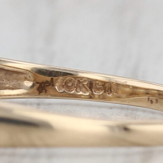 Vintage Cultured Pearl Ring 10k Yellow Gold Size 7 Stackable Wedding Band