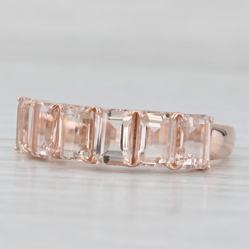 Light Gray Effy 2.85ctw Morganite Ring 14k Rose Gold Size 9 Stackable