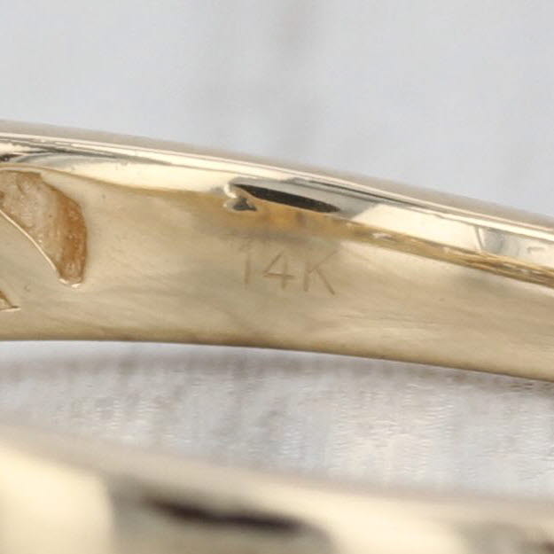 0.56ctw Diamond Cluster Engagement Ring 14k Yellow Gold Size 8.5 Cathedral Band