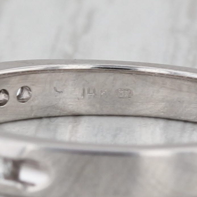 0.18ctw Diamond Wedding Band 14k Gold Stackable Anniversary Ring Size 6.75-7