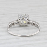 Antique 1.16ctw Old Mine Cut Diamond Engagement Ring Platinum Size 5.75