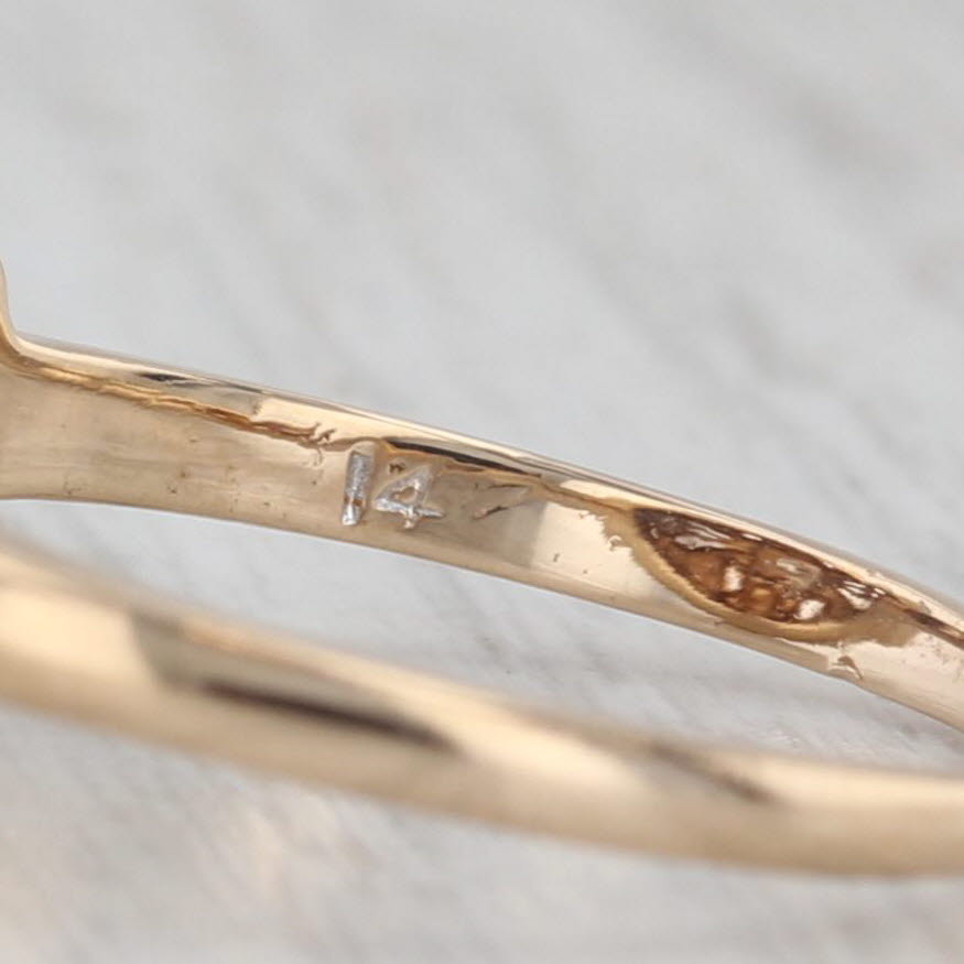 Vintage Diamond Ring 12k -13k Yellow Gold Size 6.75