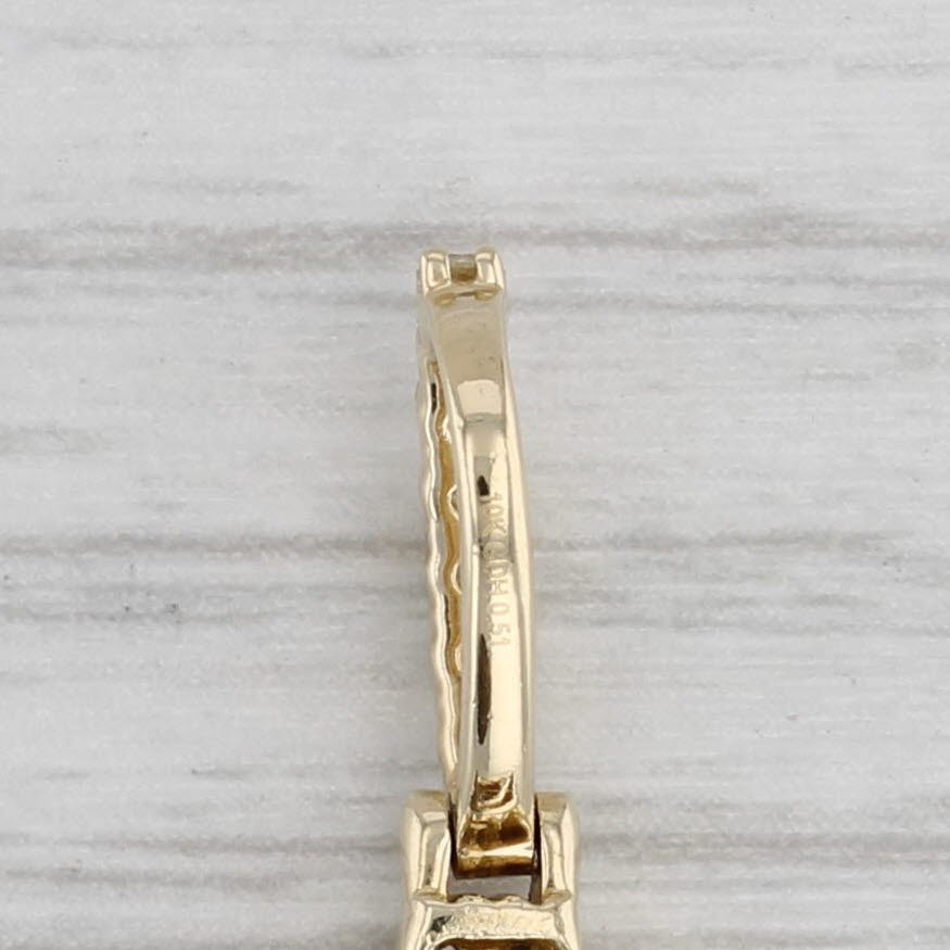 Gray 0.50ctw Diamond Letter Initial A Pendant 10k Yellow Gold